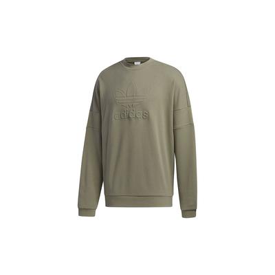 Originals Trefoil Geprägtes Rundhals-Sweatshirt Herren Sportbekleidung Oberteile Olivgrün GT7298
