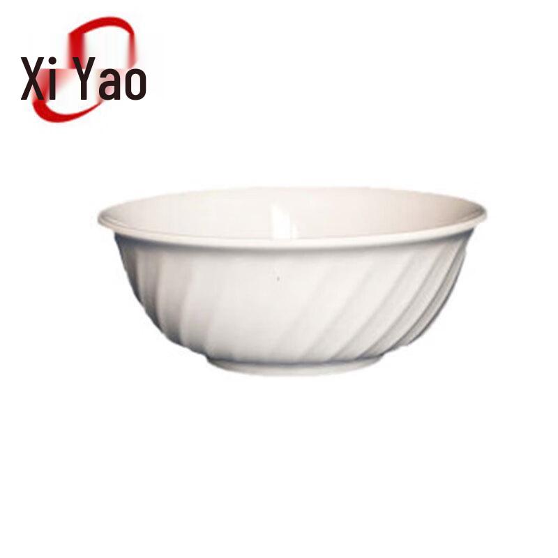 Commercial 8-inch White Melamine Twill Dining Bowl