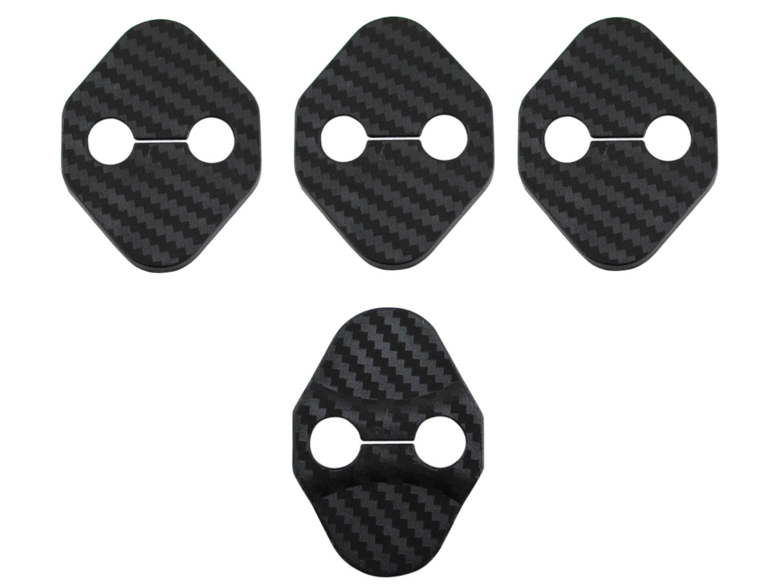 BRIGHTZ Hiace 200 Carbon Style Door Striker Cover 4PC [STRIKER-036]