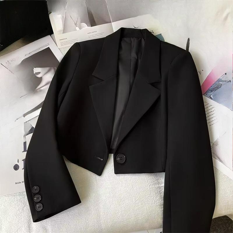 Short White Jacket Women's Small Fashionable Suit Women's Spring and Autumn Clothes Workplace Goddess Fan Jacket Suit Women