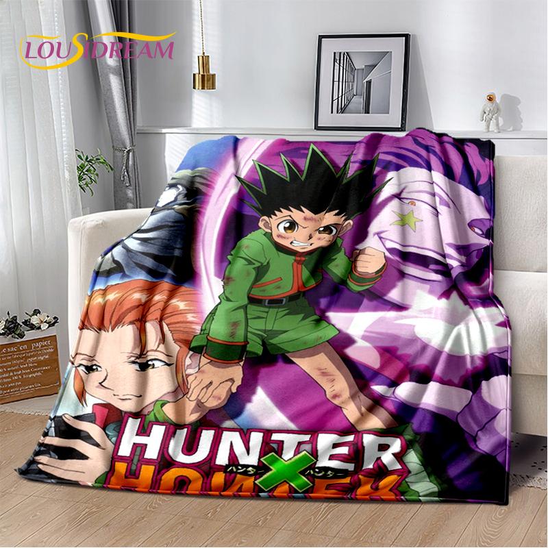 HxH Anime Hunter×Hunter Cartoon Soft Flannel Blanket for Beds Bedroom Sofa Picnic,Throw Blanket for Cover Outdoor Leisure Nap