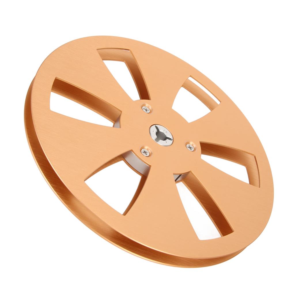 1 4 7 Inch Empty Reel 6 Hole Aluminum Alloy Open Reel Sound Tape Empty Reel Opening Machine Part Gold