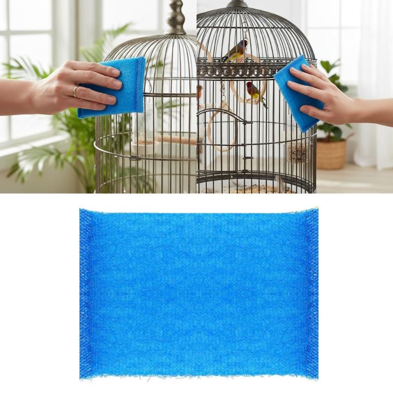 Efficient Cleaning Sponges Featuring Coarse and Smooth Sided for Pet Enclosures Home Area Random Color