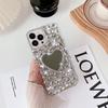 Applicable to Iphone16 rhinestone mirror Apple 17Pro mobile phone case 14/Xr/8Plus luxury makeup mirror