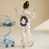 Girls' Princess Style Long Sleeve Pajama Set for Kids - Spring & Autumn