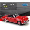 WELLY 1/24 1955 Mercedes-Benz 190 SL Alloy Roadster Sports Car Model Diecast Metal Classic Retro Old Car Vehicle Model Kids Gift