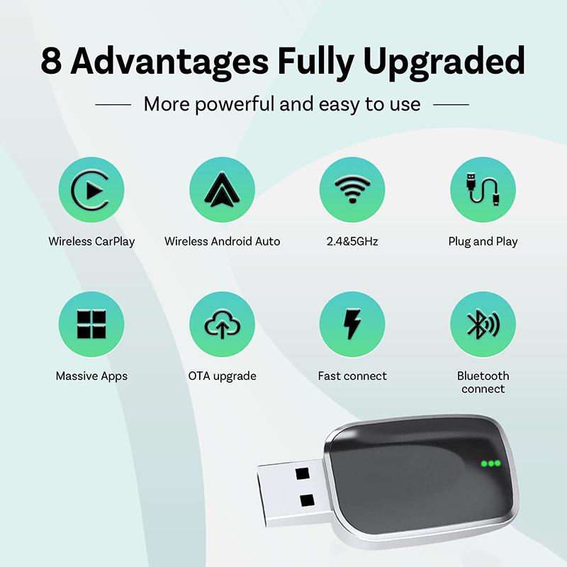 

2 в 1 беспроводной Carplay Android Auto адаптер Ai Mini Box Plug&Play автоматическое подключение совместимо с 99% автомобилей для автомобильного радио