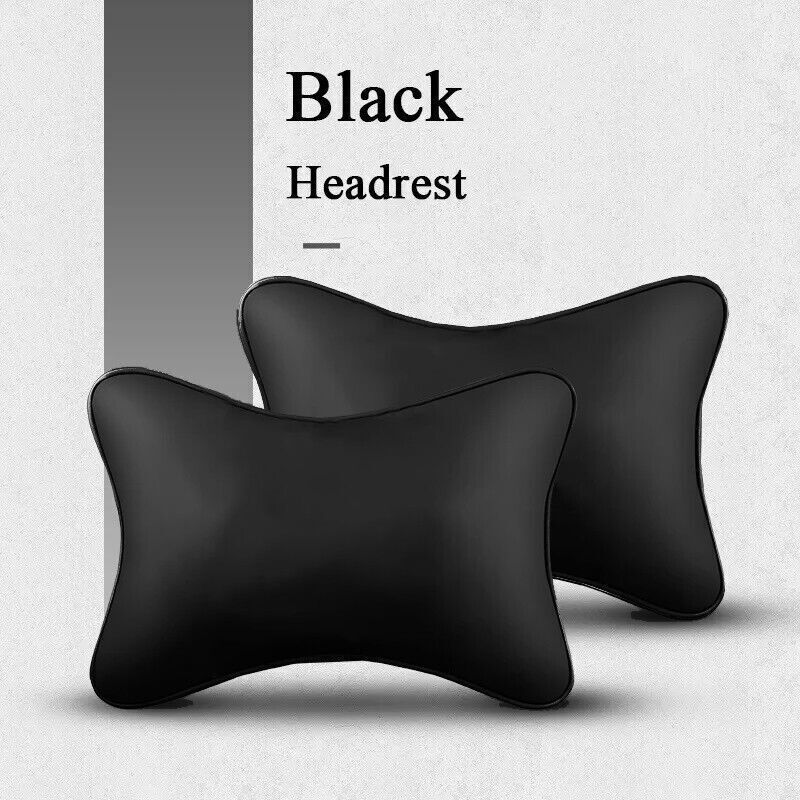 Car Seat Headrest Neck Cushion Pillow Leather Neck Supportor for All Car