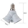 E14 To 2E14 Screw Light Bulb Socket Double Fitting Lamp Adaptor Splitter Tool UK