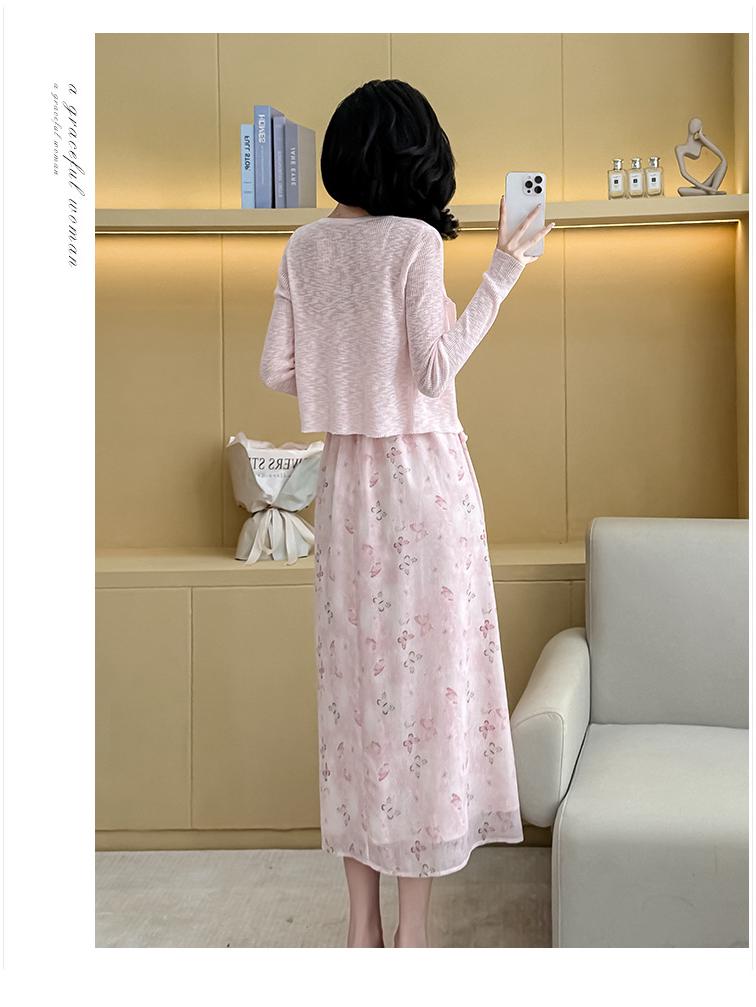 Summer Butterfly Floral Ruffle Camisole Dress – Slim Fit