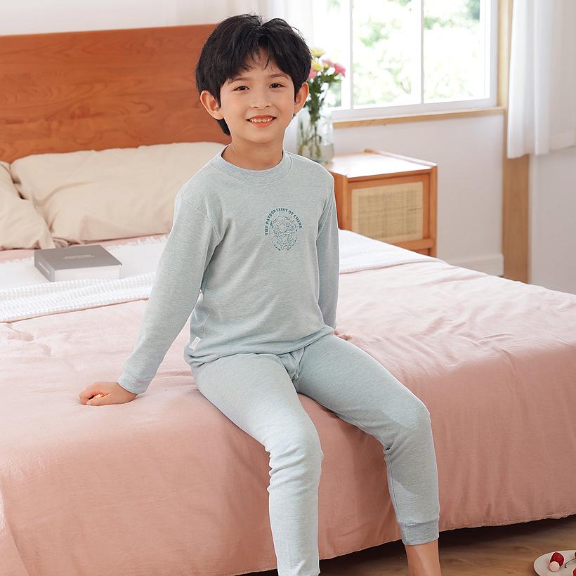 Children's A-Class Cotton Thermal Underwear Set - Thickened Velvet, Autumn Clothes & Pants