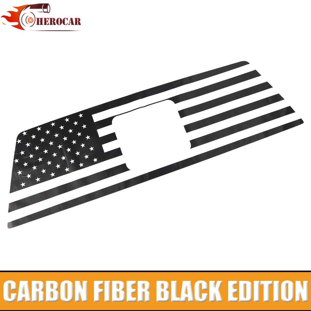 Rear Truck Window N Flag Decal Sticker for Ford F150 2015+ Carbon Fiber