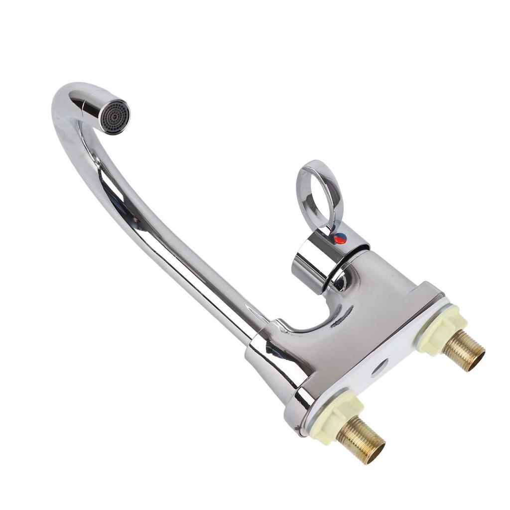 G1/2 Bathroom Basin Faucet Hot and Cold Water Mixer Dual?Hole Water Tap for Kitchen Home