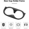 Car Inner Rear Water Cup Holder Cover Trim for Jeep Wrangler JK 2007-2010 Carbon