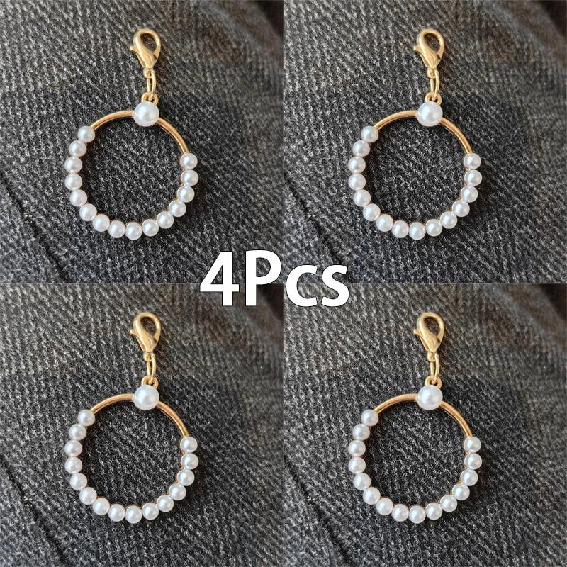 4Pcs/6Pcs Premium Butterfly Shoe Charms Gold Pearl Heart ShoeLace Decoration Buckles Shoe Laces Charms for Sneakers Decorations
