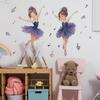 Cartoon Two Ballet Girls Note Children's Room Home Wall Decoration Stickers