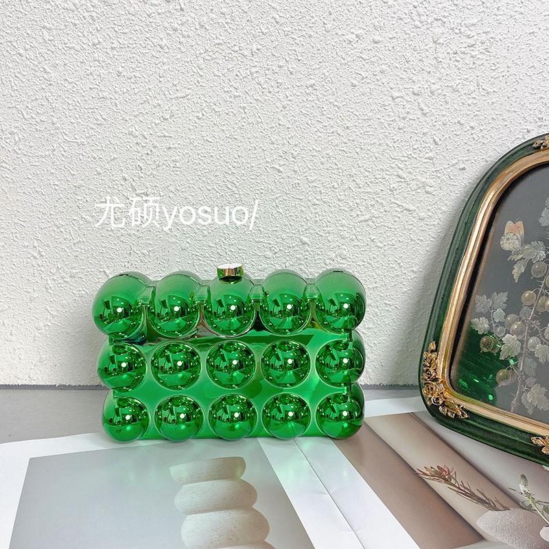 Acrylic Mini Square Clutch Bag With Glossy Gold Wave Design Hard Shell Crossbody Phone Purse Evening Party