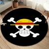 One Piece Anime Round Area Rug Carpet Rug For Living Room Bedroom Sofa Playroom Decor Nonslip Floor Mat
