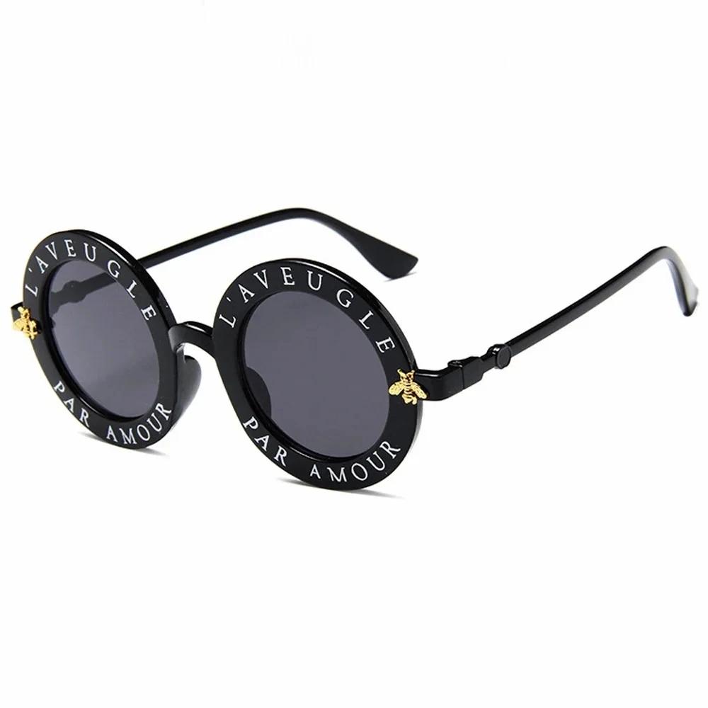 

Small Round Women Sunglasses Vintage Shades Black Metal Color Sun Glasses For female Fashion Designer New As Picture