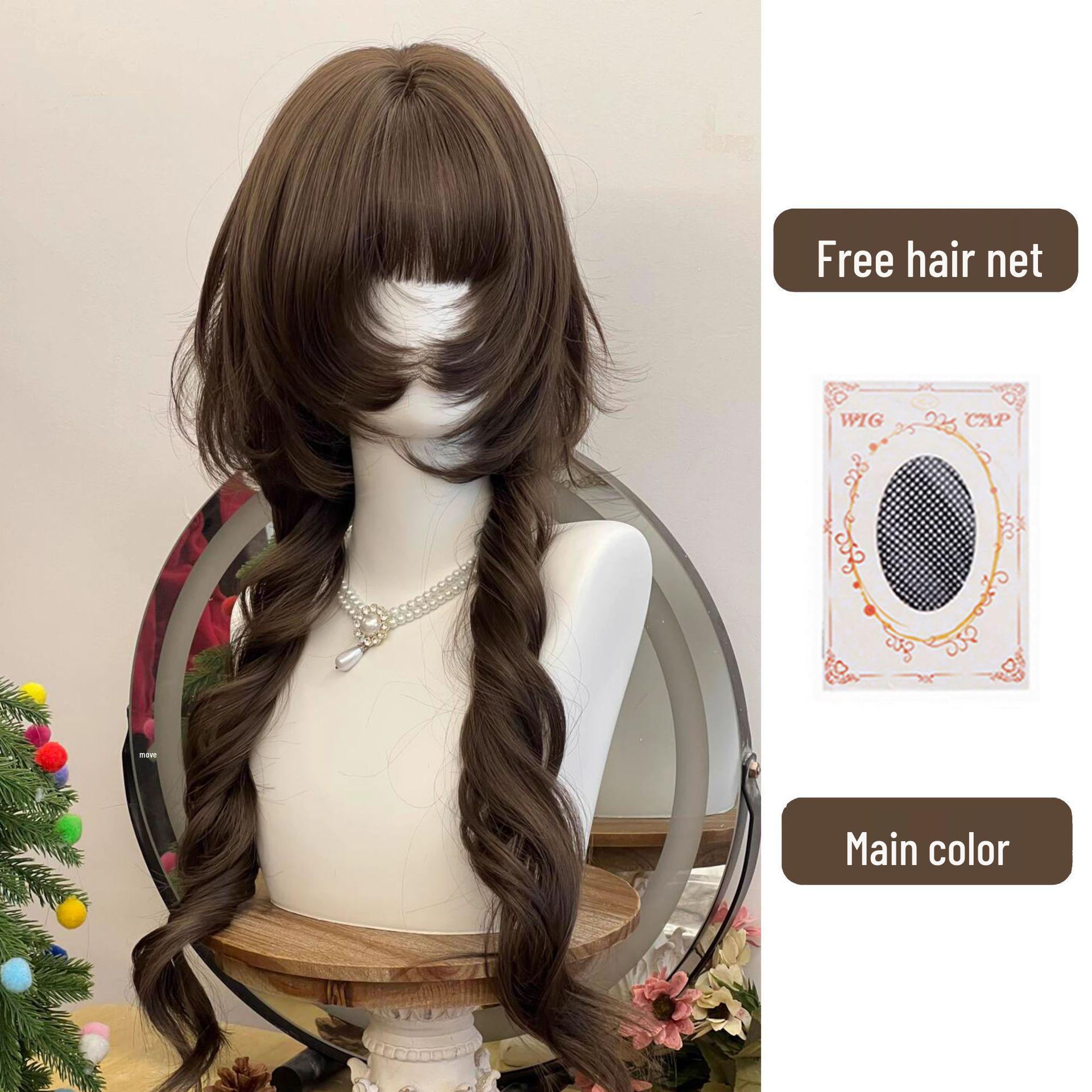 

Connie Wigs Women s Vintage Jellyfish Cut Long Curly Hair - Sweet Lolita Style with Face-Slimming Roman Curls