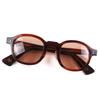 Excellent Lesca Lunetier Sunglasses BRUT PANTO 0.3"" Brown Acetate Mens Used
