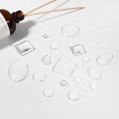 10/20/30/50pcs Transparent Oval Ring Face Glass Beads Jewelry Making DIY Accessories