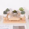 Wooden Countertop Storage Rack Stacked Design Plant Stand Multi-functional Ladder Shelf Kitchen