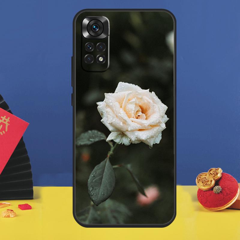 

Graceful White Rose Phone Case For Xiaomi Redmi Note 14 Pro 13 12 11 9 10 15 Pro Plus 10C 12C 14C 13C 15C Cover Redmi Note 12 4G