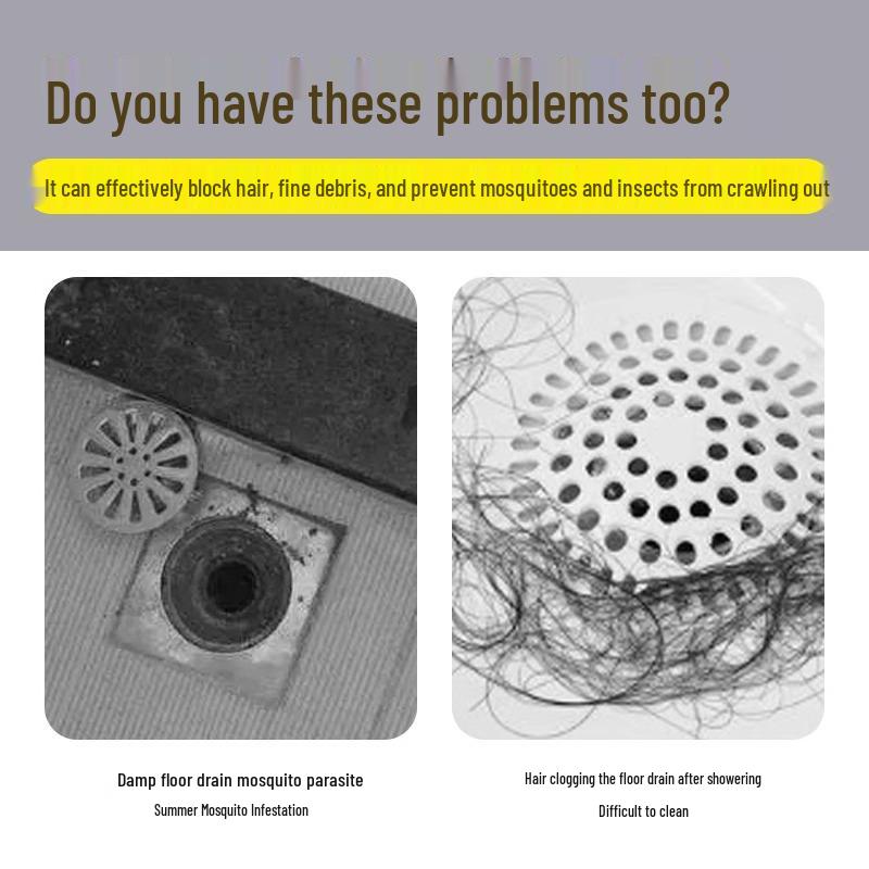 Anti-Odor Silicone Floor Drain Mat for Toilets, Kitchens, and Bathrooms