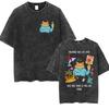 Rolig Debi Tirar Mas Fotos DTMF Vintage Tvättad T-shirt Bad Bunny Album 2026 Merch T-shirts Herr Dam Harajuku Överdimensionerad T-shirt