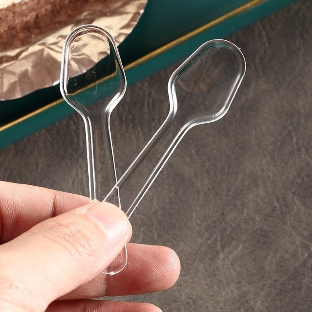 500 Stück Einweg-Plastiklöffel Klar Einweg-Verpackter Löffel Geburtstagsfeier