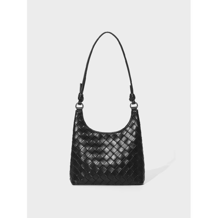 Women s Bag Korean Niche Genuine Leather Woven Bag Handheld Basket Large Capacity Cowhide Bucket Bag