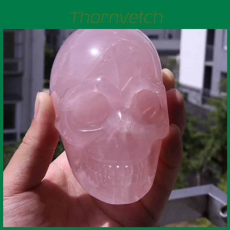 Modern Pink Skull Sculpture Handmade Art Piece For Display Collection Gift Giving