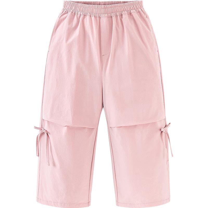 Mini Balabala Girls Cooling Cargo Pants with Bowknot 140