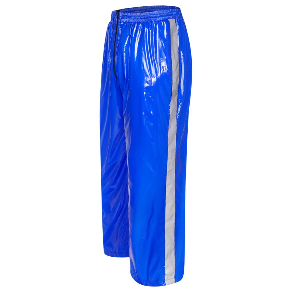 Men‘s Athletic Waterproof Pants S-3XL with Zipper Fly and Reflective Stripes Elastic Waist Straight Leg for Outdoor Sports