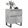 Nightstand Concrete Gray 40 X 35 X 50 Cm Particleboard