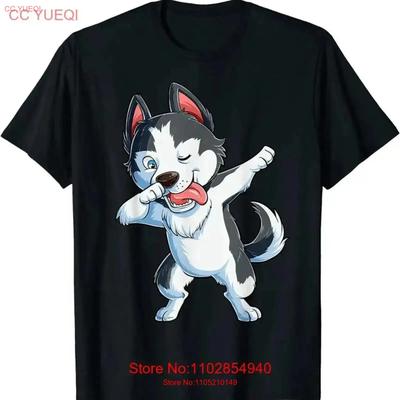 Dabbing Siberian Husky Dog Lover Boys Kids Dab Funny T Shirt Size S 5XL Vintage Washed Soft Unisex Stretched Stylish