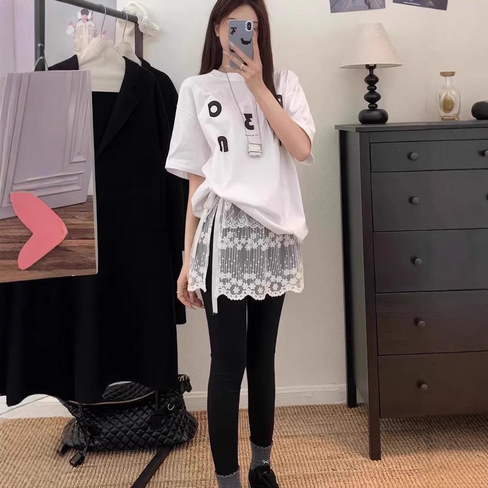 White Lace Tie-Up Peplum Midi Skirt - Women's Early Spring Layered Outfit