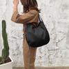 Vintage Solid Color Faux Leather Handbag Women Large Capacity Tote Shoulder Bag