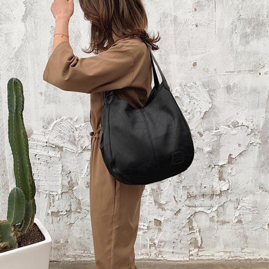 Acheter Sac à main Vintage en Faux cuir de couleur unie pour