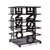 Countertop Utensil Holder Matte Black Modern Multifunctional Metal Cutlery Drainer for Forks Spoons Cooking Utensils