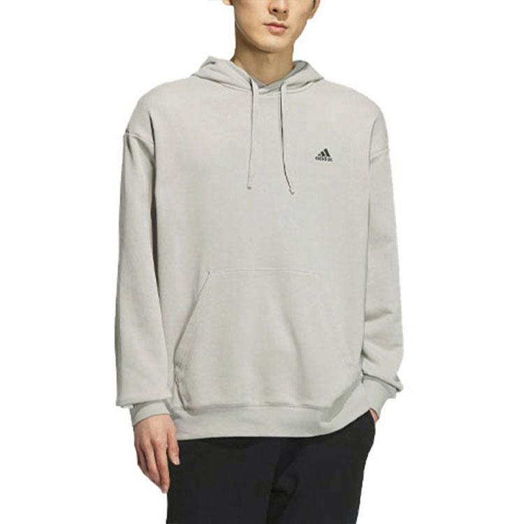 Adidas SWEAT Logo Hoodie Sweatshirt Unisex Metallic Gray IV7596