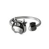 Fortune Twelve Zodiac Ox Ring Hollow Coin Zodiac Year of the Ox Small Fortune Ox Money Bag Ring for Women