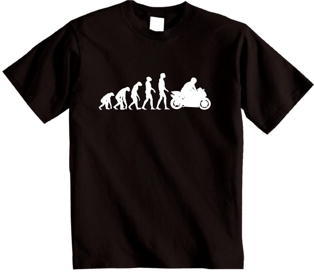 Motorbike Evolution T-Shirt Funny Biker Gift Superbike Motorcycle Tee Unisex