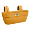 ELHO Vibia Campana Balcony Planter with Easy Hanger Large - 7.5 L - 46 X 24 X 26.5 Cm - Honey Yellow