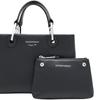 Emporio Armani MyEA Logo Leder-Tragetasche Damen Tragetaschen Schwarz EW000361-AF18673-UC001