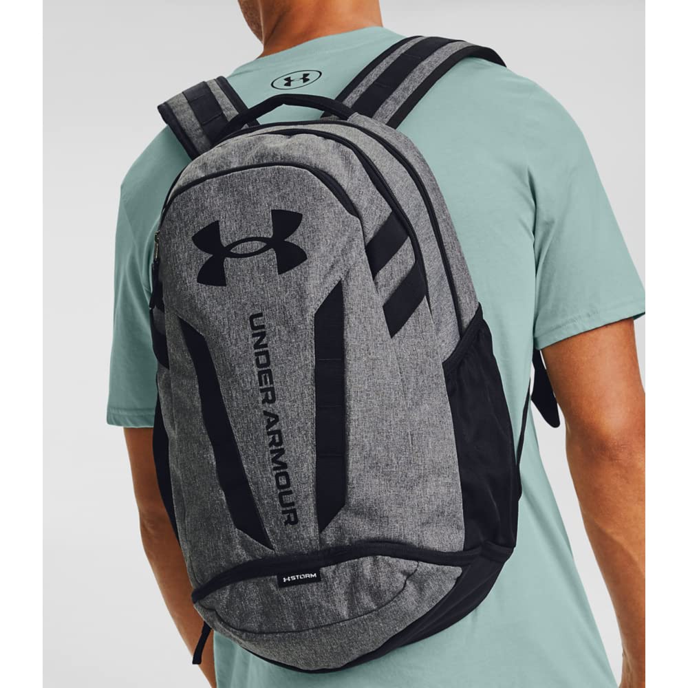 Under Armor Hustle Backpack, Black (002)Black, One Size Fits All