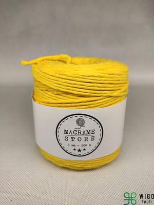 Yellow Cotton Macrame Cord 3MM/200M