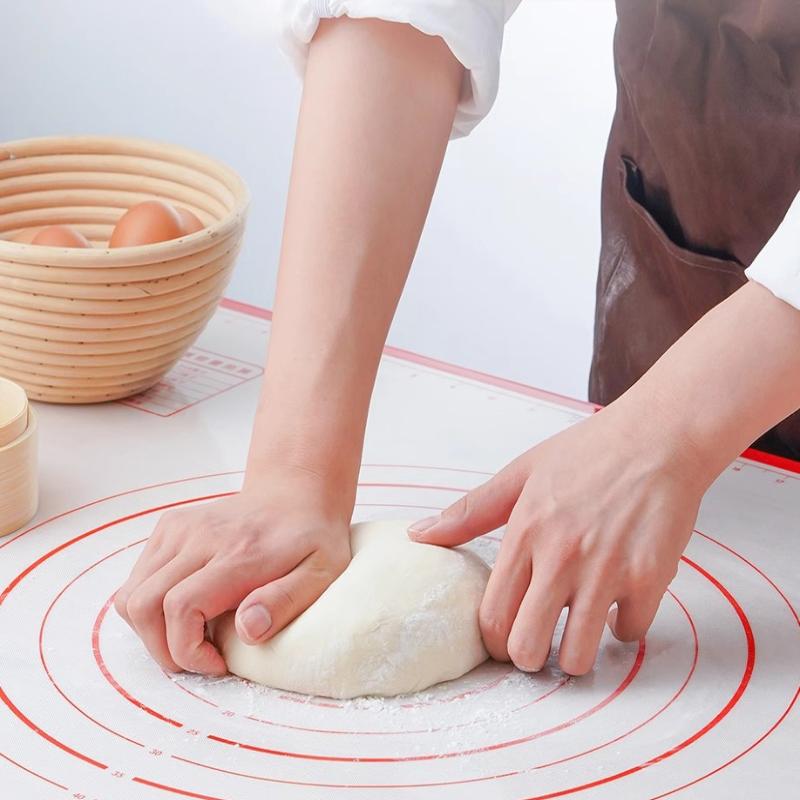 Silicone Baking Mat Pastry Rolling Kneading Pad Kitchen Crepes Pizza Dough Non-Stick Pan Pastry Mat