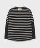 RESSAC Antoine Layered Striped Knit T-Shirt Black